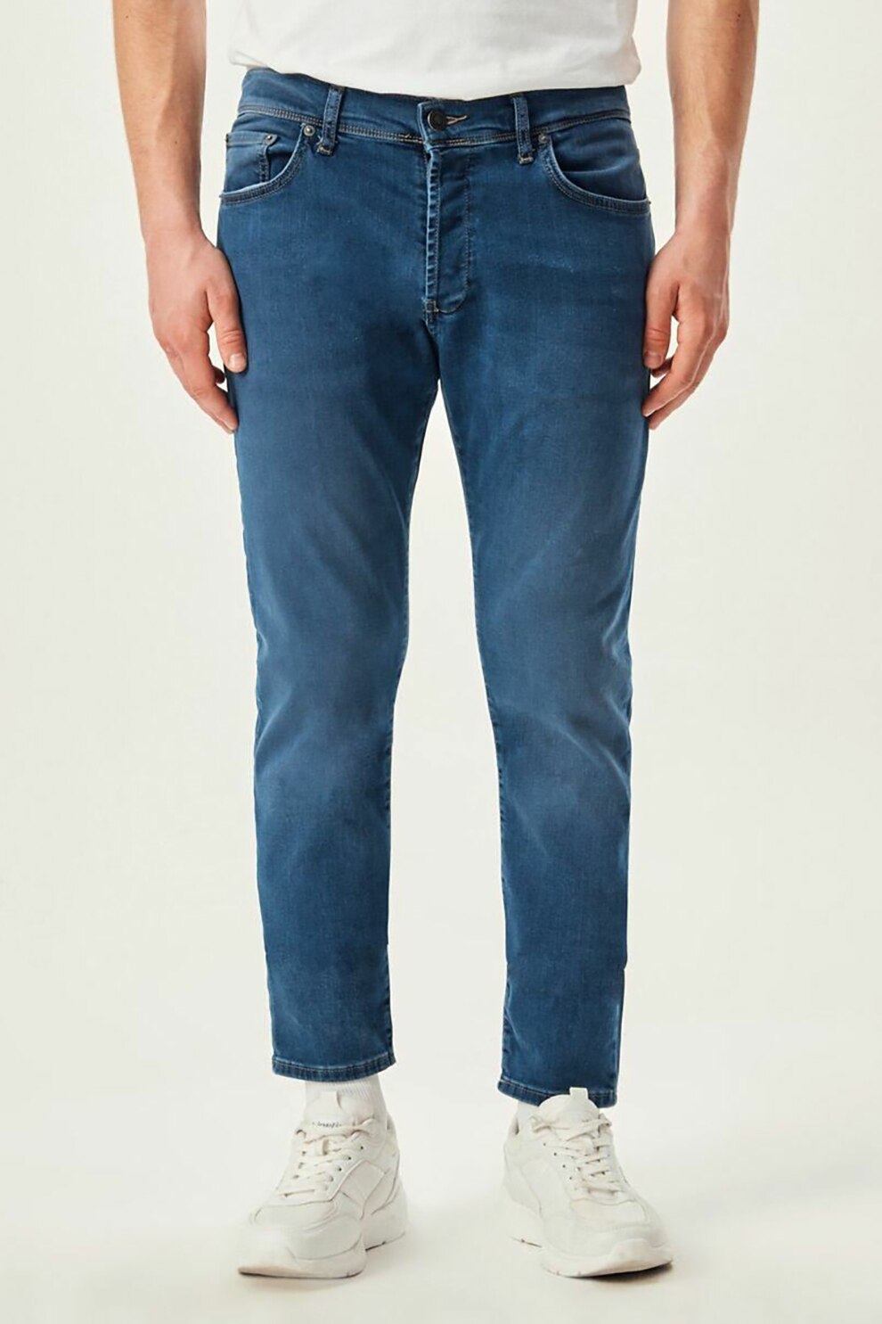 LTB, Blugi cu aspect decolorat Jerard, Albastru inchis