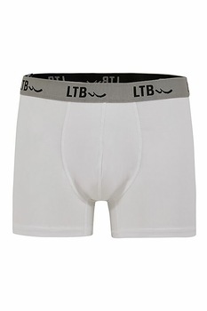 LTB, Boxeri din amestec de bumbac cu banda logo, Alb LTB, Boxeri din amestec de bumbac cu banda logo, Alb