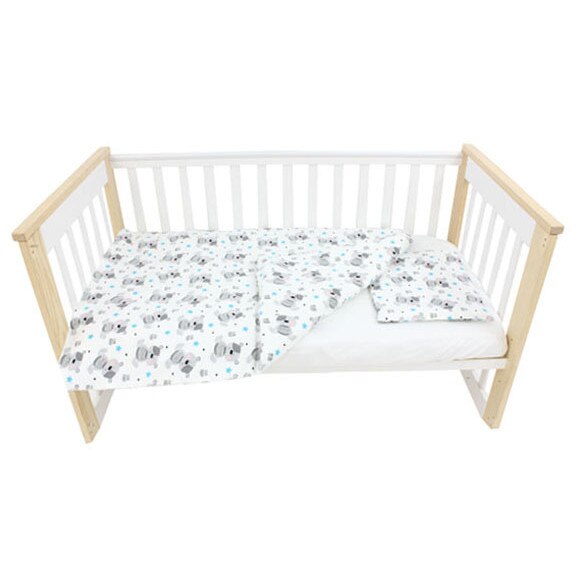 Set lenjerie, Prichindel, flanel, 3 piese, Cute teddy,120x60 cm