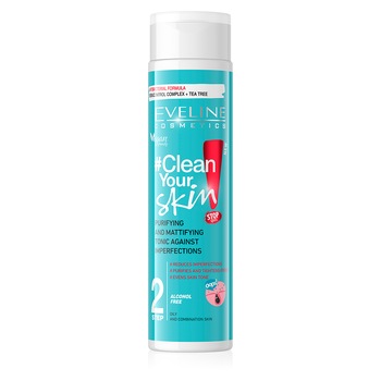 Tonic, Eveline, Clean Your Skin, purificare si matifiere, 225 ml Tonic, Eveline, Clean Your Skin, purificare si matifiere, 225 ml