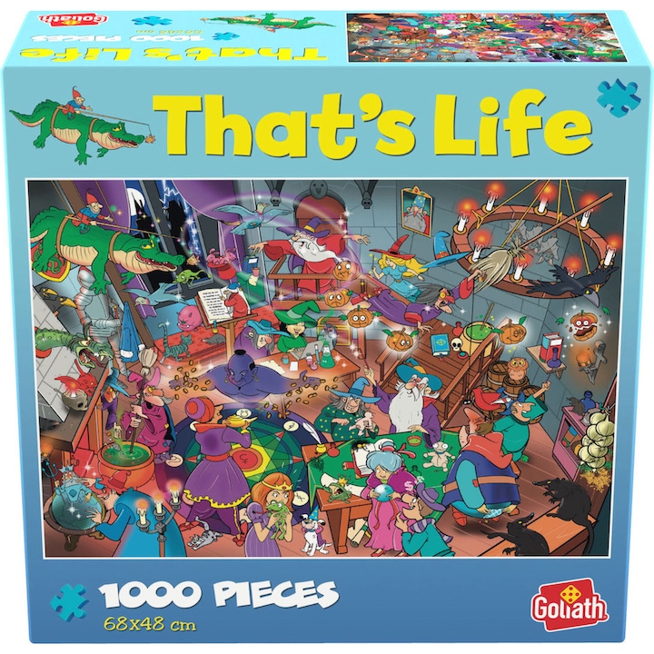 Puzzle Goliath That's life - Cauta si gaseste, La scoala de magie si vrajitorie, 1000 piese