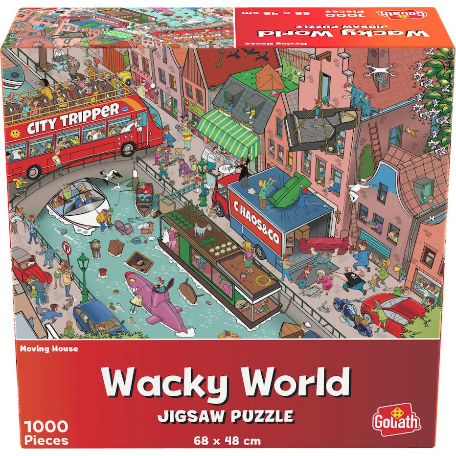 Puzzle Goliath Wacky world - Cauta si gaseste, Mare haos in oras, 1000 piese