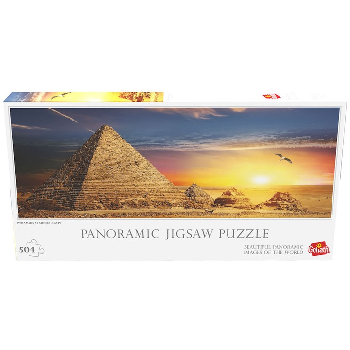 Пъзел Goliath - Египетски пирамиди по залез слънце, 504 части