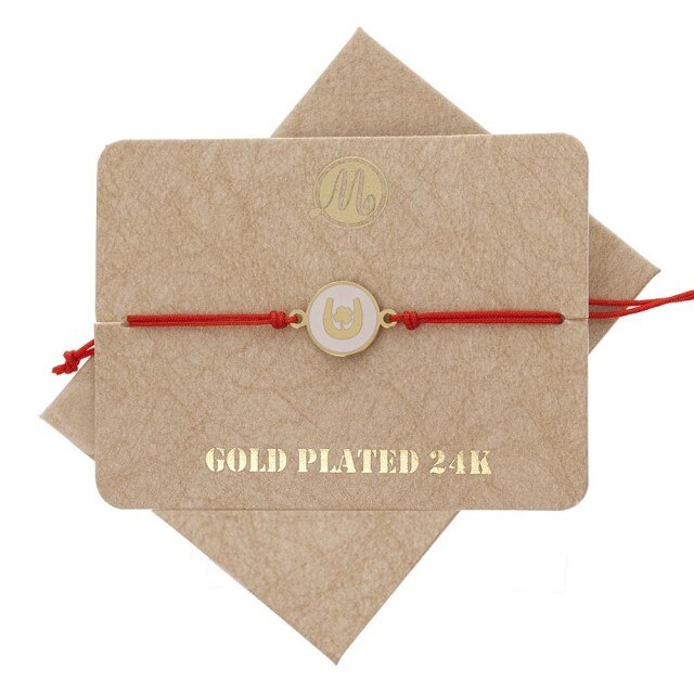 Bratara Martisor Potcovita Alba