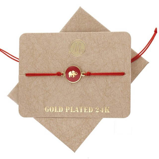 Bratara Martisor Elefant Rosu