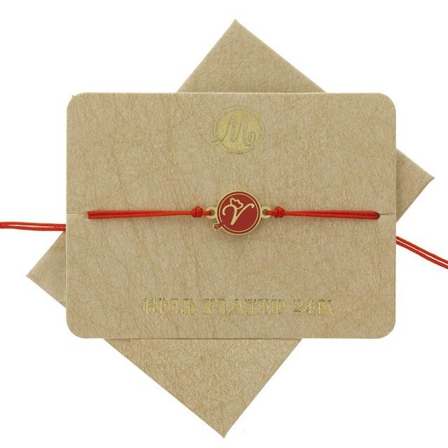 Bratara martisor Initiala V