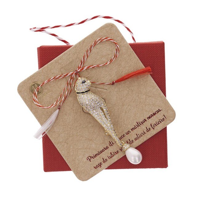 Brosa Gold Plated Pantera Aurie