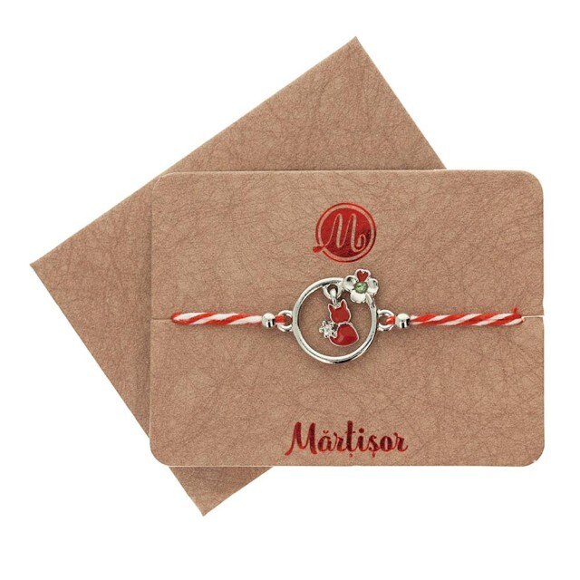 Bratara Argintie Jucausa Pisicuta Rosie