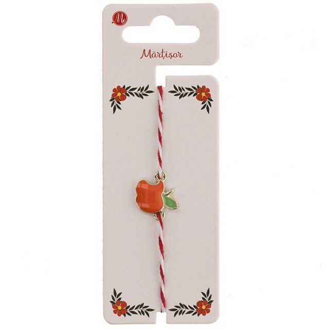 Bratara Aurie Martisor cu Mar Portocaliu