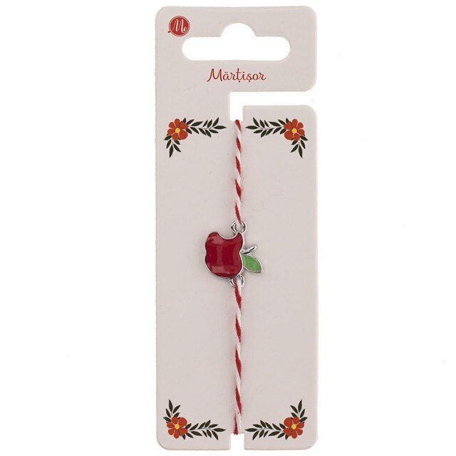 Bratara Argintie Martisor cu Mar Rosu