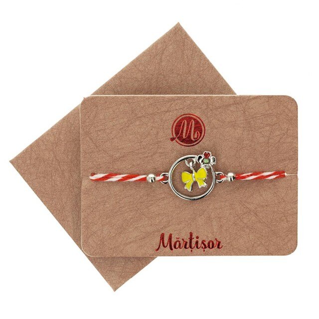 Bratara Argintie Jucausa Fundita Galbena