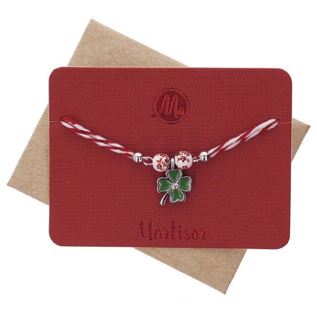 Bratara Martisor Ceramic Trifoi