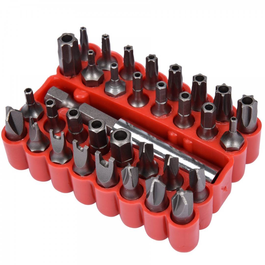 Set 33 biti cu prelungitor Vorel 66330, Cr-V