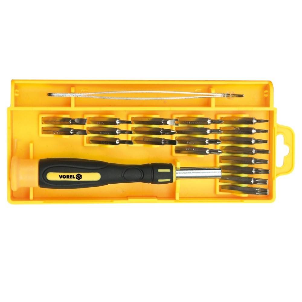 Truse bit si capete de surubelnita, 22 piese, Vorel 64395