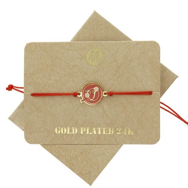 Bratara martisor Initiala stilizata D