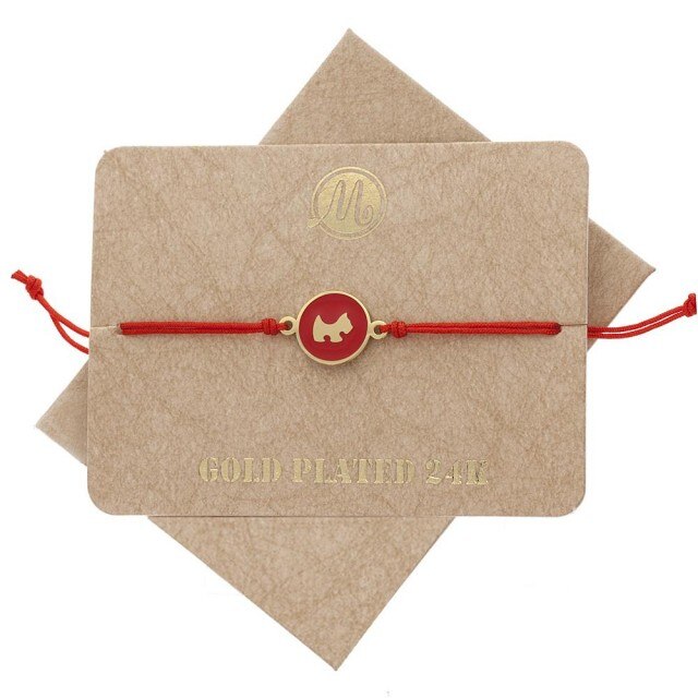 Bratara Martisor Catel Rosu