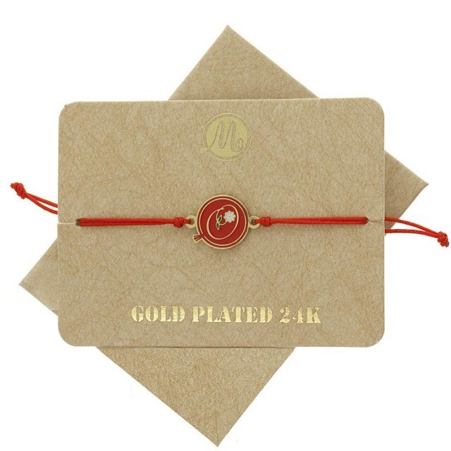 Bratara martisor Initiala stilizata O