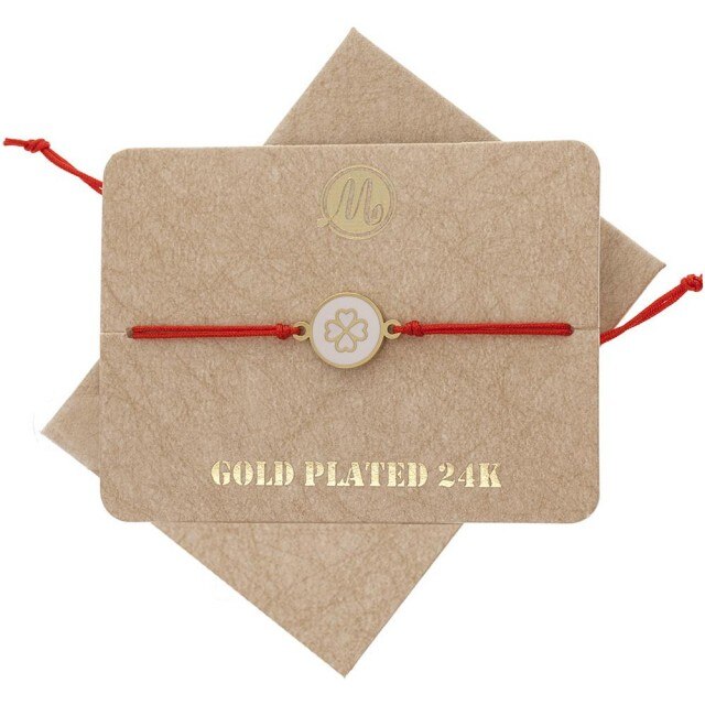 Bratara Martisor Trifoi Alb