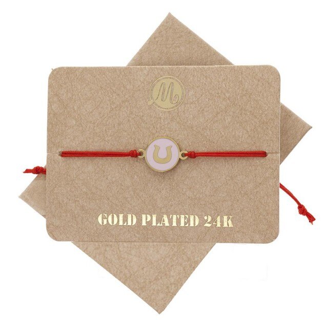 Bratara Martisor Potcoava Roz