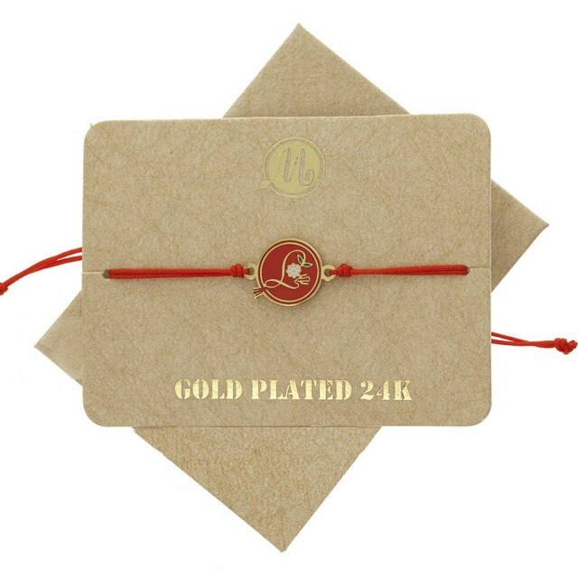 Bratara martisor Initiala stilizata L