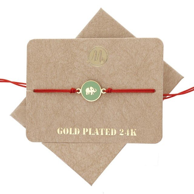 Bratara Martisor Elefant Verde