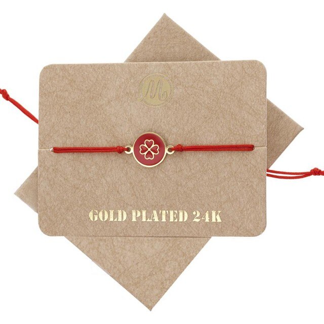 Bratara Martisor Trifoi Rosu