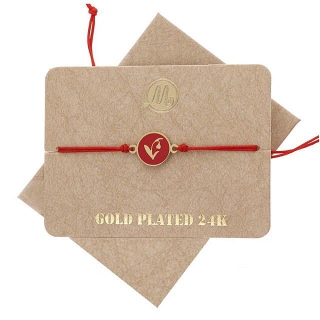 Bratara Martisor Ghiocel Rosu