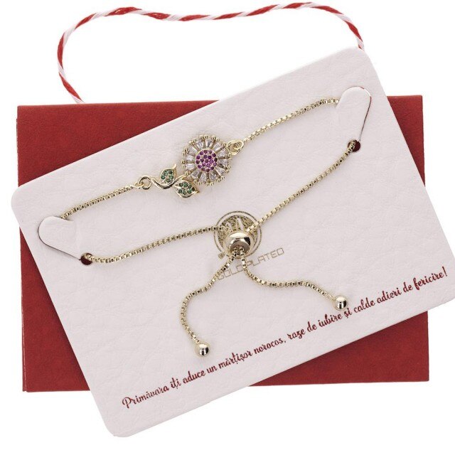 Bratara Aurie Premium Floricica