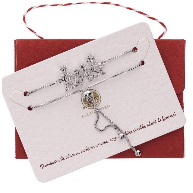 Bratara Argintie Premium Family