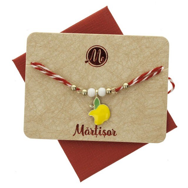 Bratara Aurie Dubla cu Mar Galben