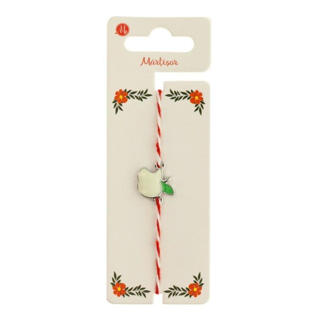 Bratara Argintie Martisor cu Mar Alb