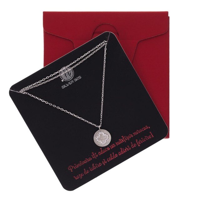 Lantisor Argint Trifoi Stilizat