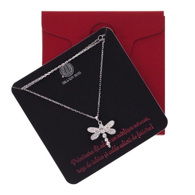 Lantisor Argint Libelula