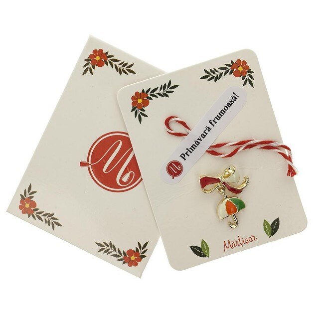 Brosa Jucausa Umbrela Portocalie