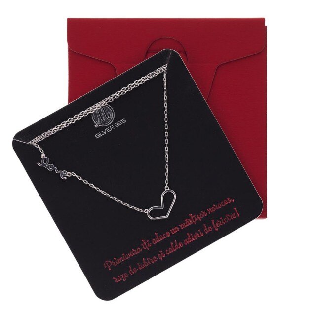 Lantisor Argint Inima Love