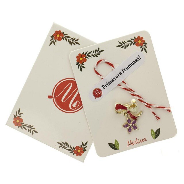 Brosa Jucausa Floare Mov