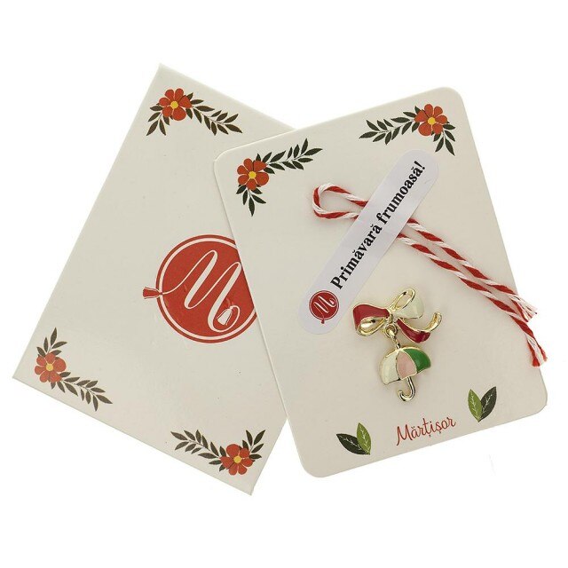 Brosa Jucausa Umbrela Roz