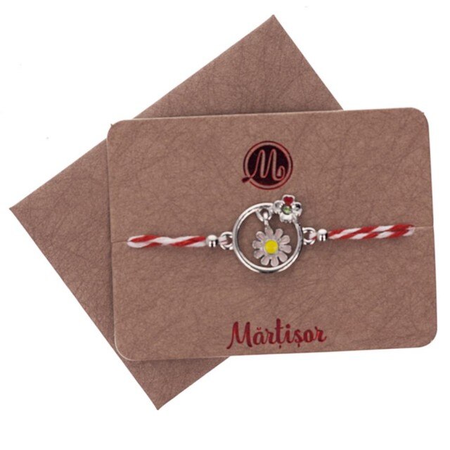 Bratara Argintie Jucausa Floricica Roz