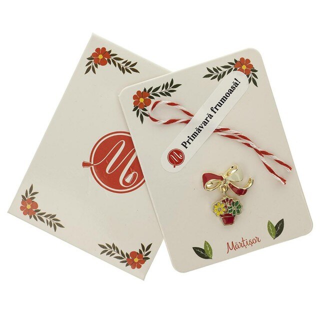 Brosa Jucausa Ghiveci cu Floricele Galben