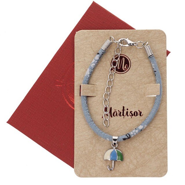 Bratara Turcoaz cu Umbrela Albastra