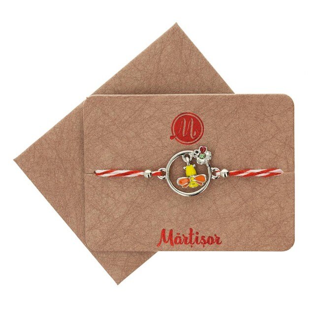 Bratara Argintie Jucausa Albinuta Portocalie