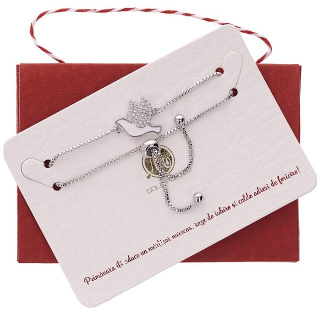 Bratara Argintie Premium Porumbel