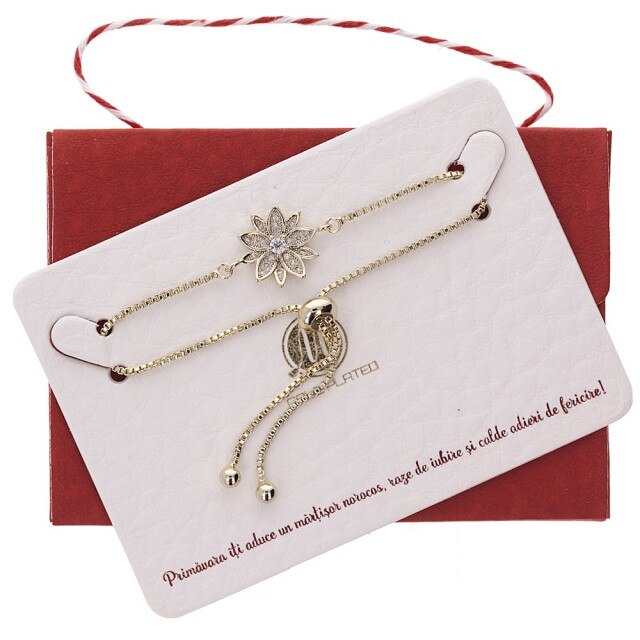 Bratara Aurie Premium Floare