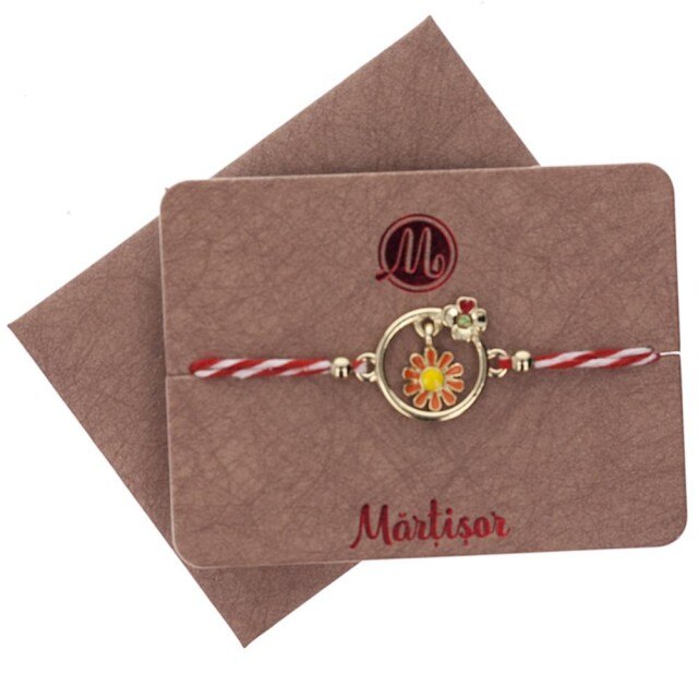 Bratara Aurie Jucausa Floricica Portocalie