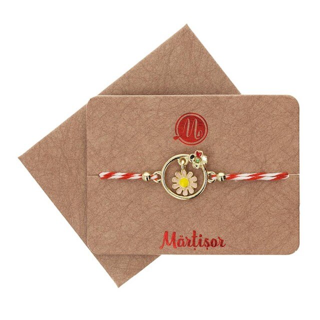 Bratara Aurie Jucausa Floricica Roz