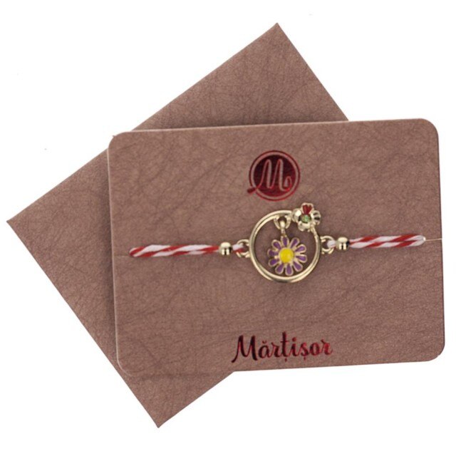 Bratara Aurie Jucausa Floricica Mov