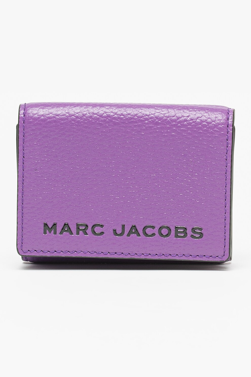 Marc Jacobs, Portofel pliabil din piele cu imprimeu logo Medium, Mov