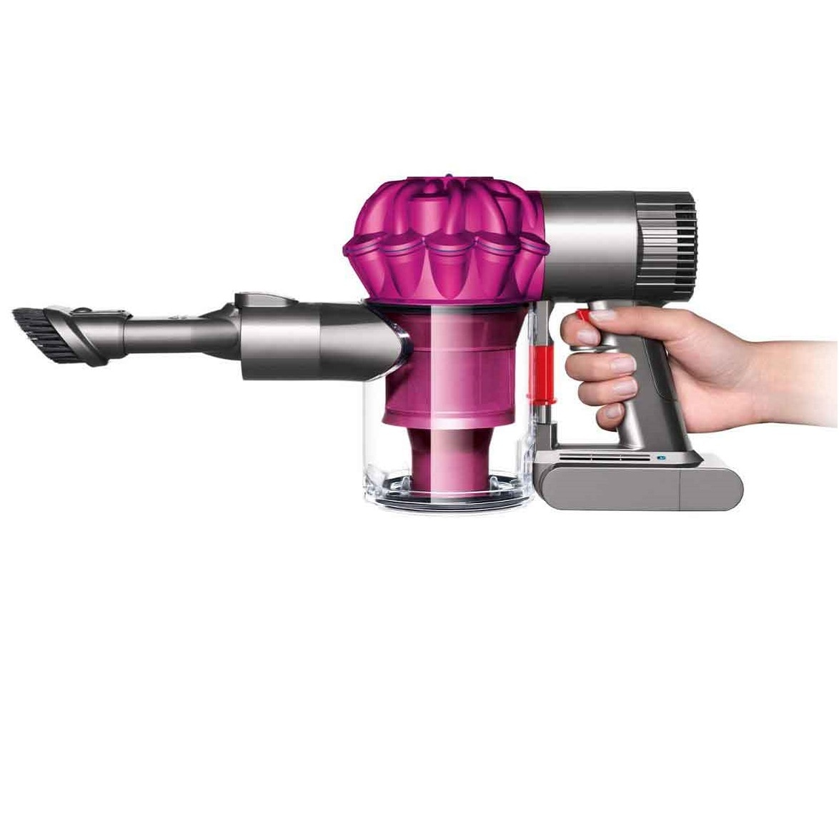 Aspirator de mana Dyson V6 Motorhead, 21.6 V, 0.4 l, Gri/Roz - eMAG.ro