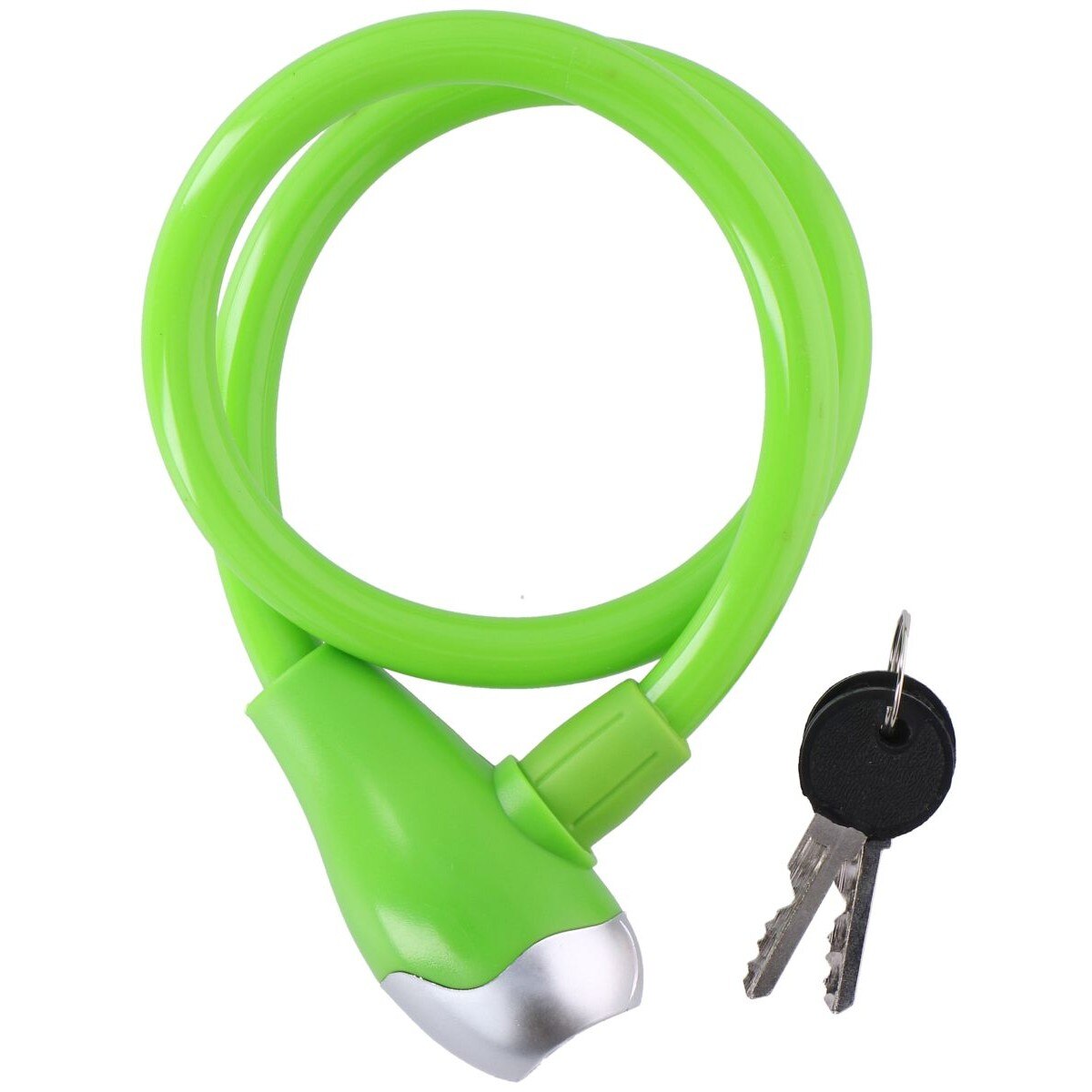 Cablu antifurt bicicleta cu cheie - Dunlop - verde