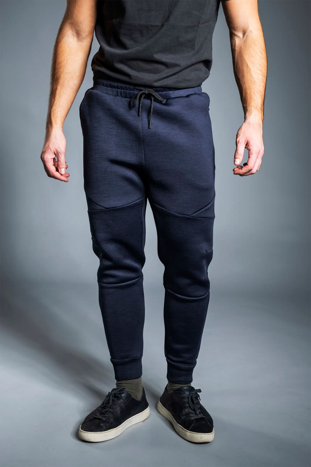Fundango, Pantaloni sport cu talie ajustabila Blake, Bleumarin inchis